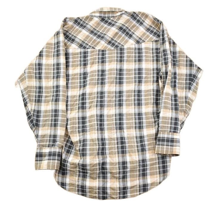 Vintage 1970s Elk Cattleman Western Plaid Button Up Men's Medium - Image 2
