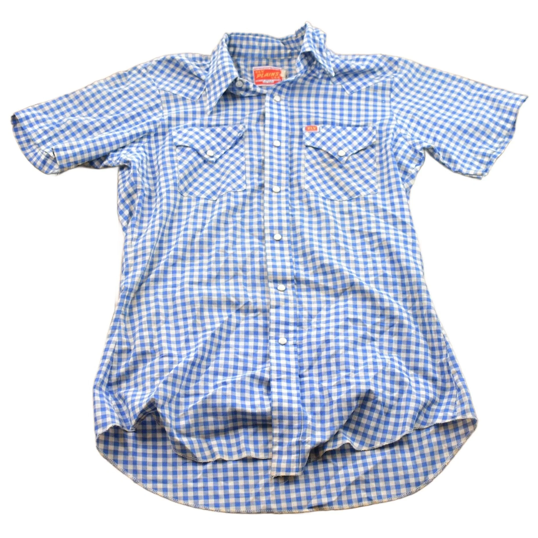 Vintage 1970s Ely Plains Plaid Button Up Western Shirt Men's Medium