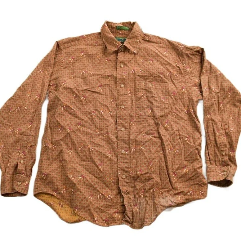 Vintage 1970s Embassy Row All Over Print Horse Theme Button-Up Shirt Men's Medium