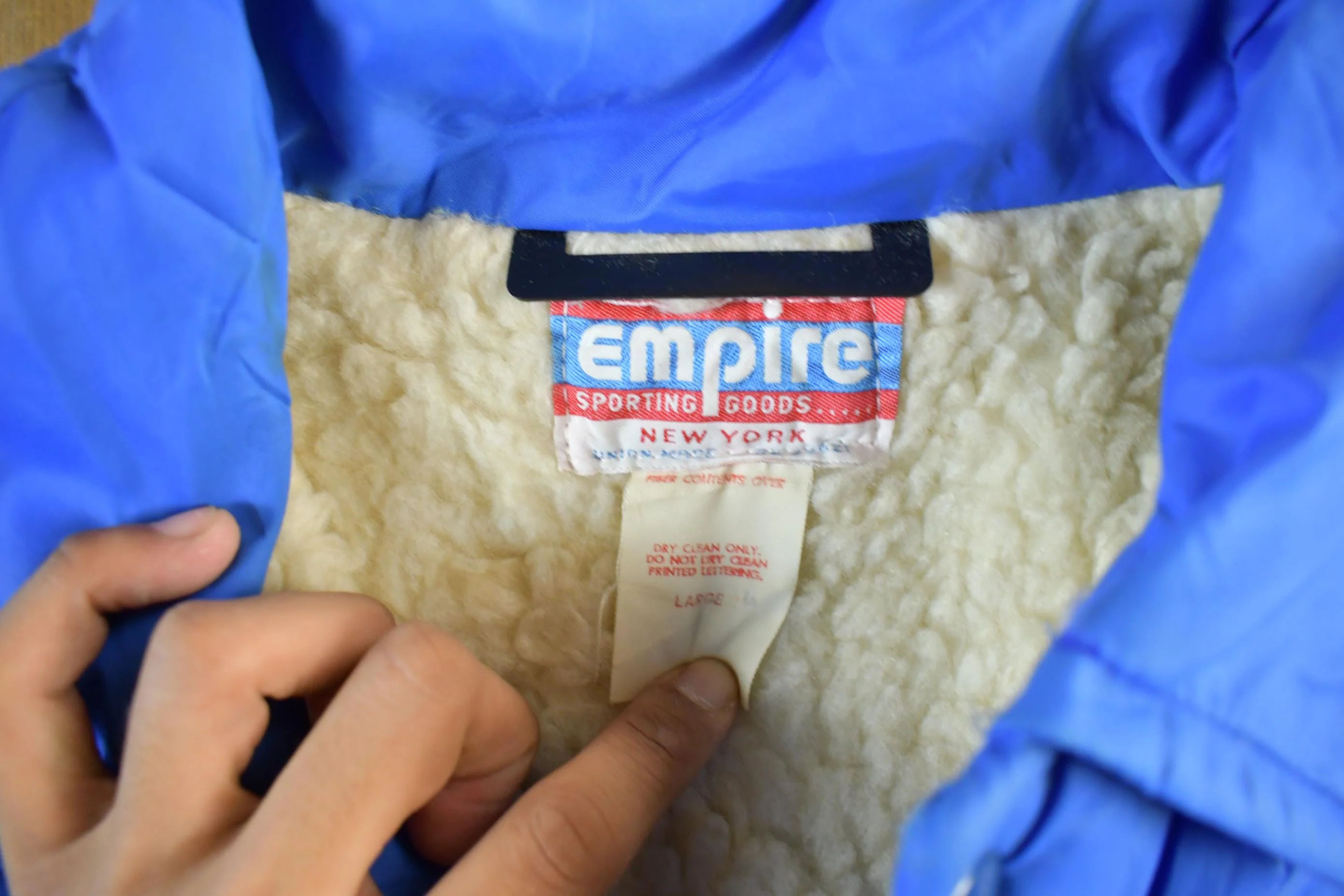 Vintage 1970s Empire Sporting Goods Sherpa Lined Jacket Men's Large - Image 5