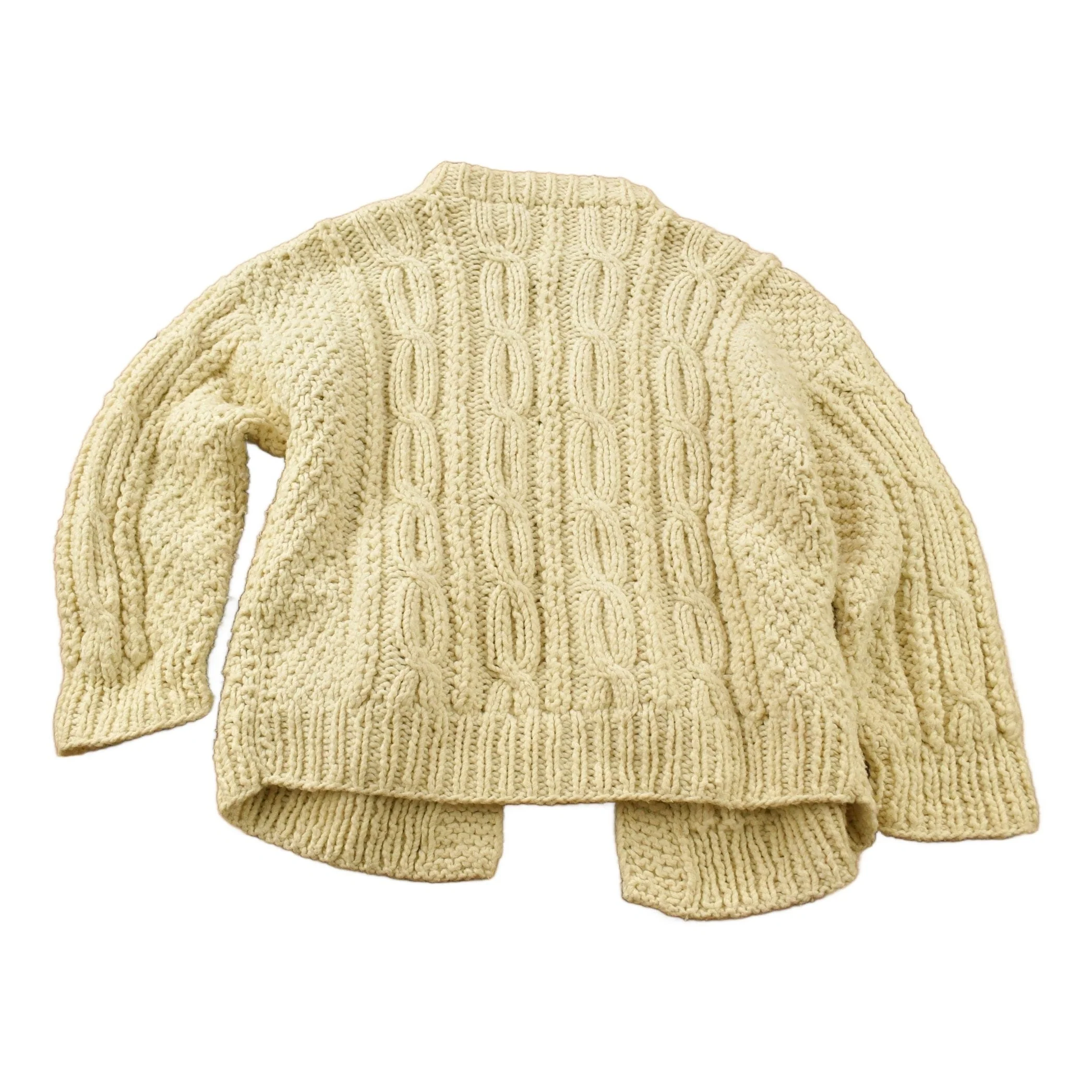 Vintage 1970s Flaherty Imports 3D Cable Knit Button Up Sweater - Image 2