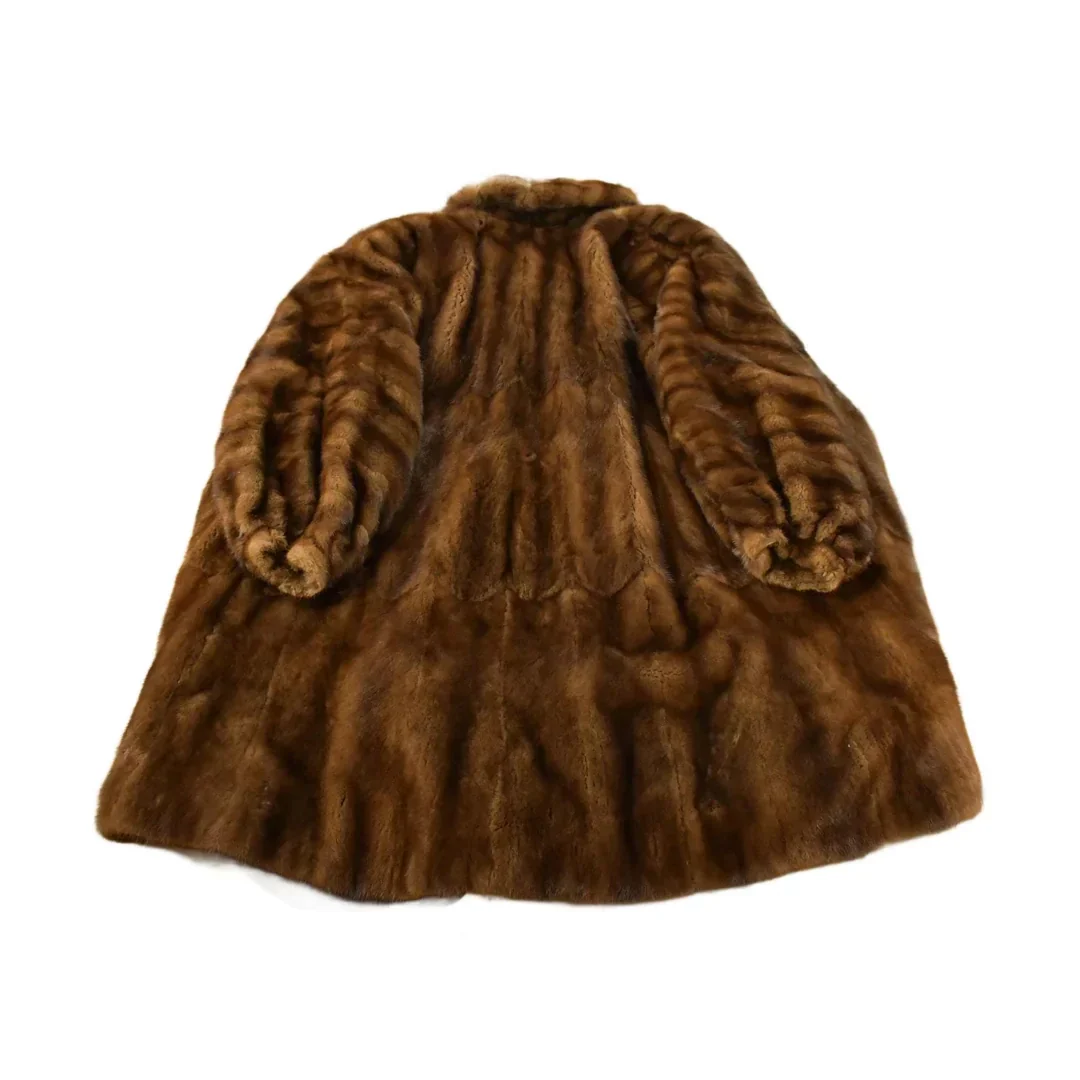 Vintage 1970s Full Length Mink Fur Coat Adult XL - Image 2