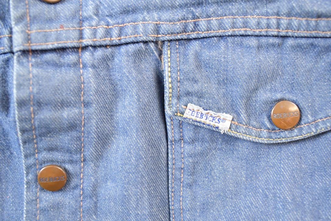 Vintage 1970s Genuine Roebucks Button Up Jean Jacket - Image 3