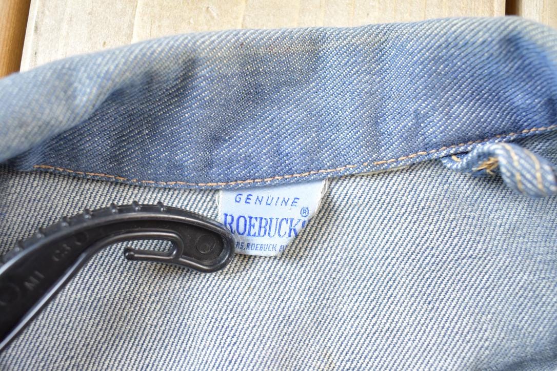 Vintage 1970s Genuine Roebucks Button Up Jean Jacket - Image 4