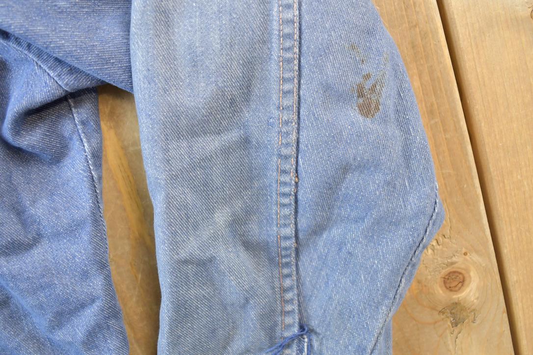 Vintage 1970s Genuine Roebucks Button Up Jean Jacket - Image 7