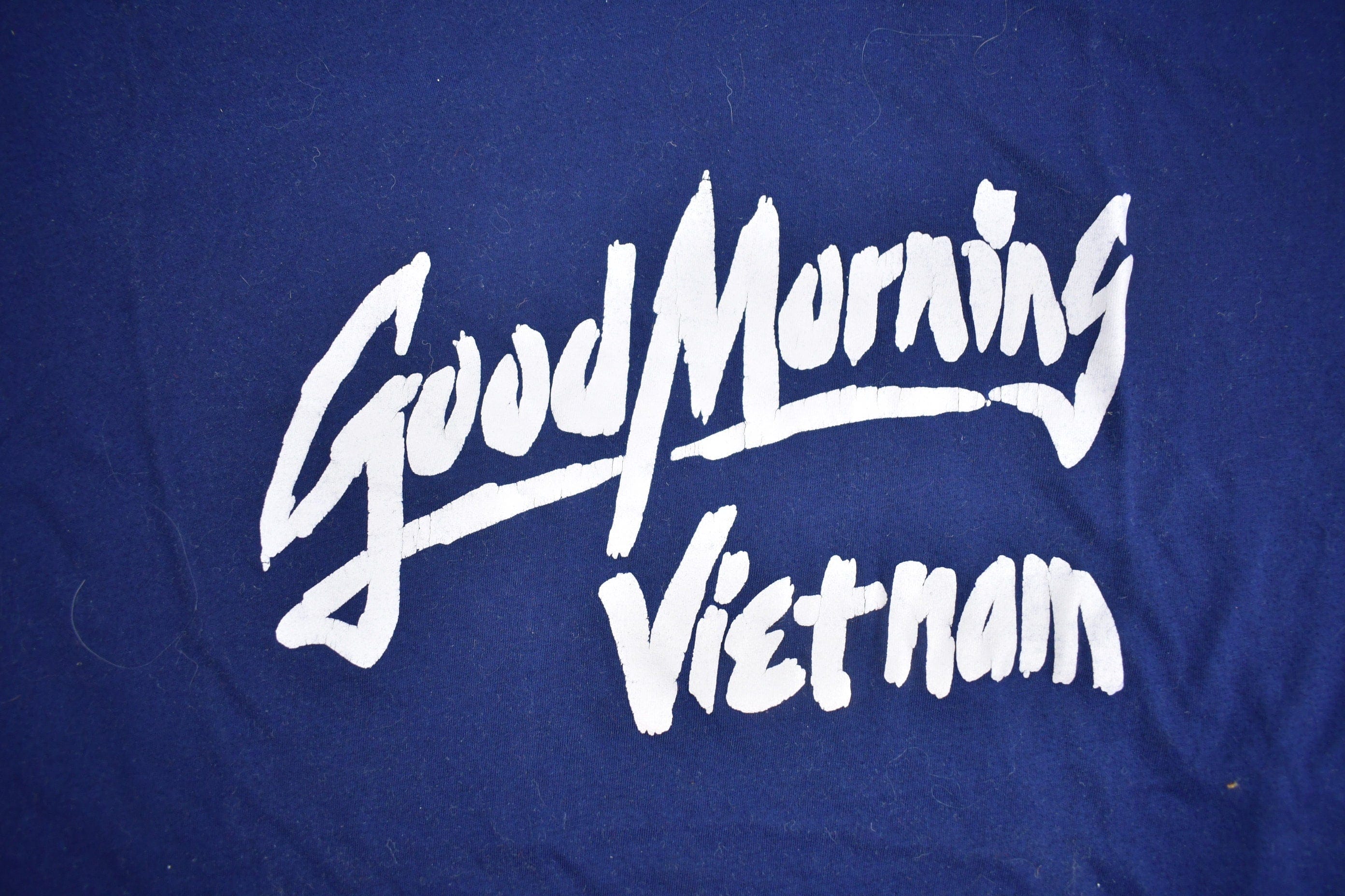 Vintage 1970s Good Morning Vietnam Graphic T Shirt Men's XL - Image 3