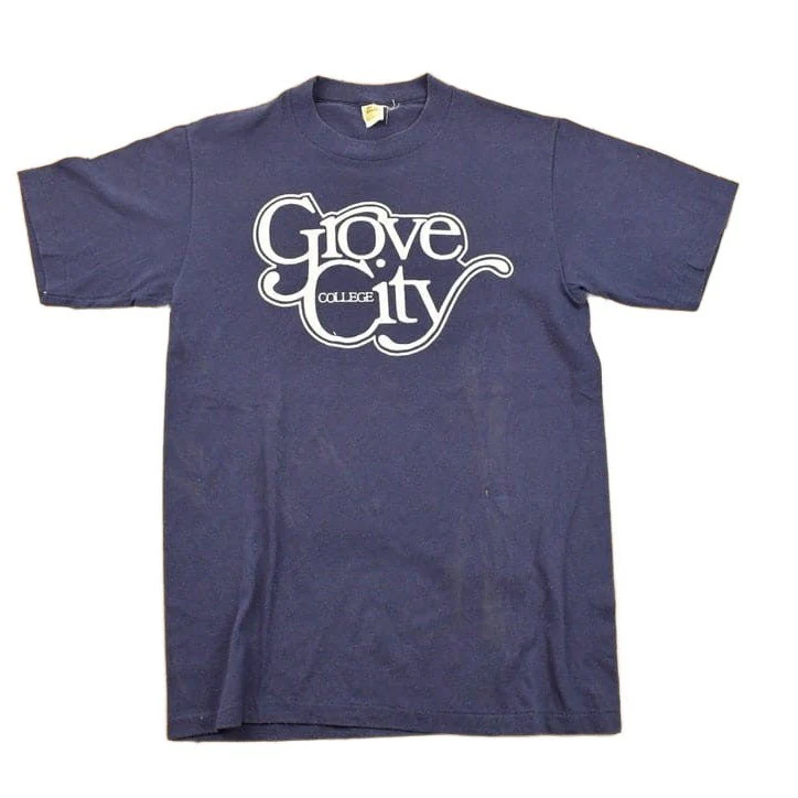 Vintage 1970s Grove City College Collegiate Velva Sheen T-Shirt Men's Large