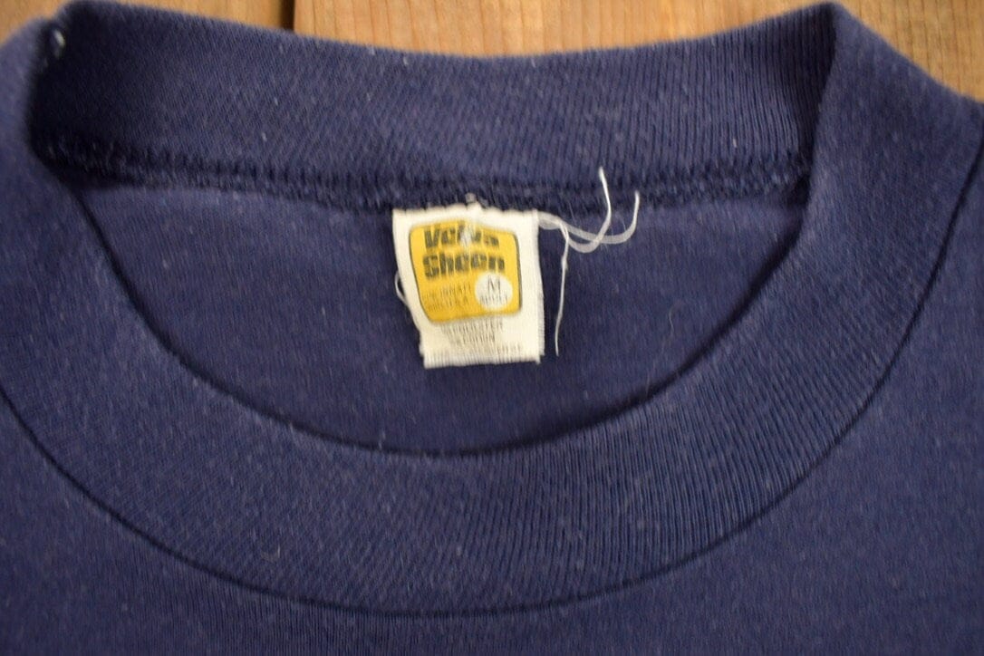 Vintage 1970s Grove City College Collegiate Velva Sheen T-Shirt Men's Large - Image 4