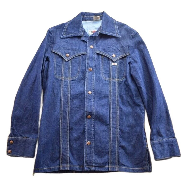 Vintage 1970s GWG Western Denim Jean Jacket Deadstock Men's Medium