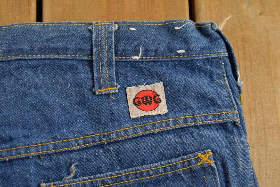 Vintage 1970s GWG Western Style Boot Jeans Men's 34 x 38.5 - Image 7