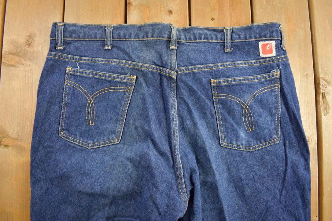 Vintage 1970s GWG Western Style Boot Jeans Men's 34 x 38.5 - Image 5