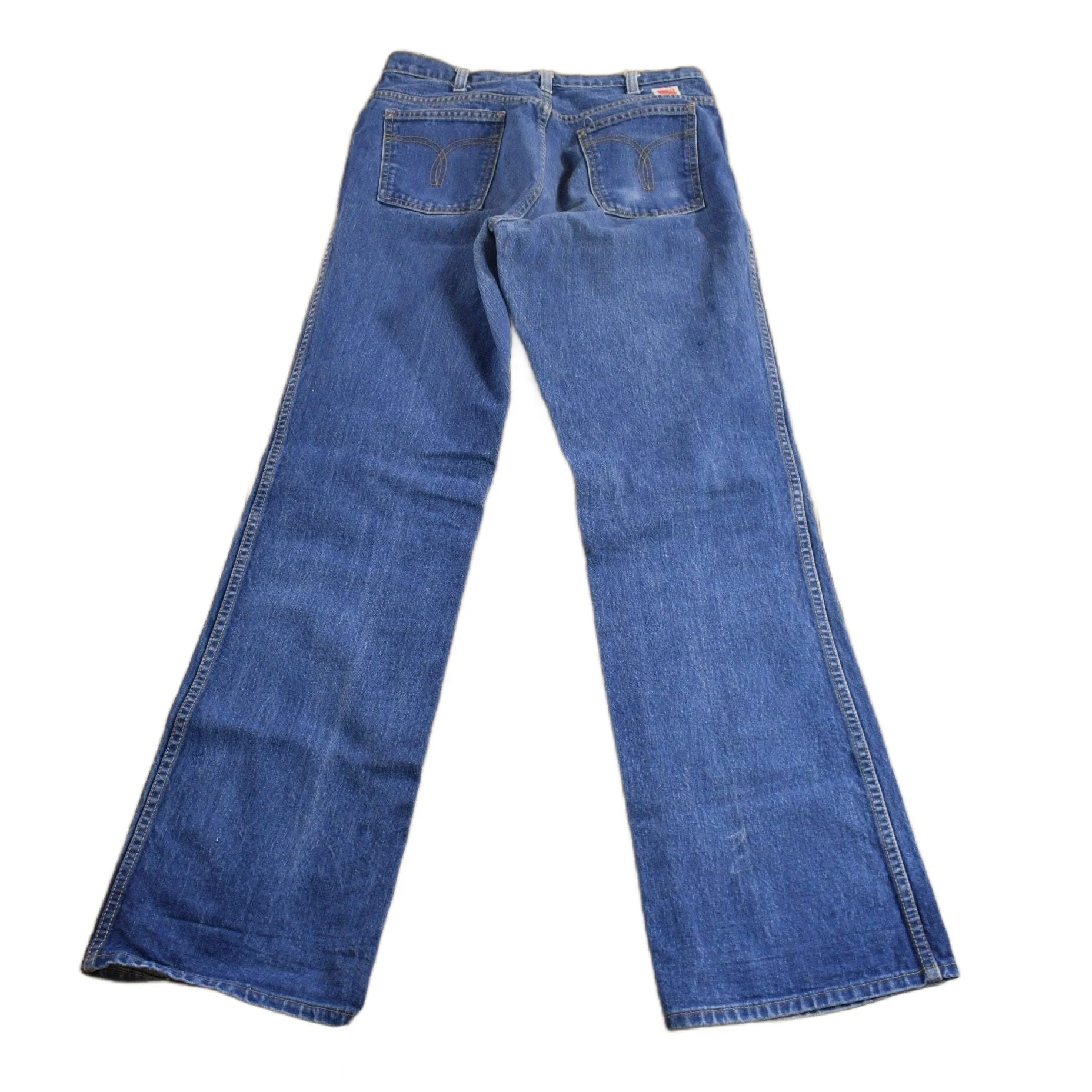 Vintage 1970s GWG Western Style Flare Denim Jeans Men's 32 x 32