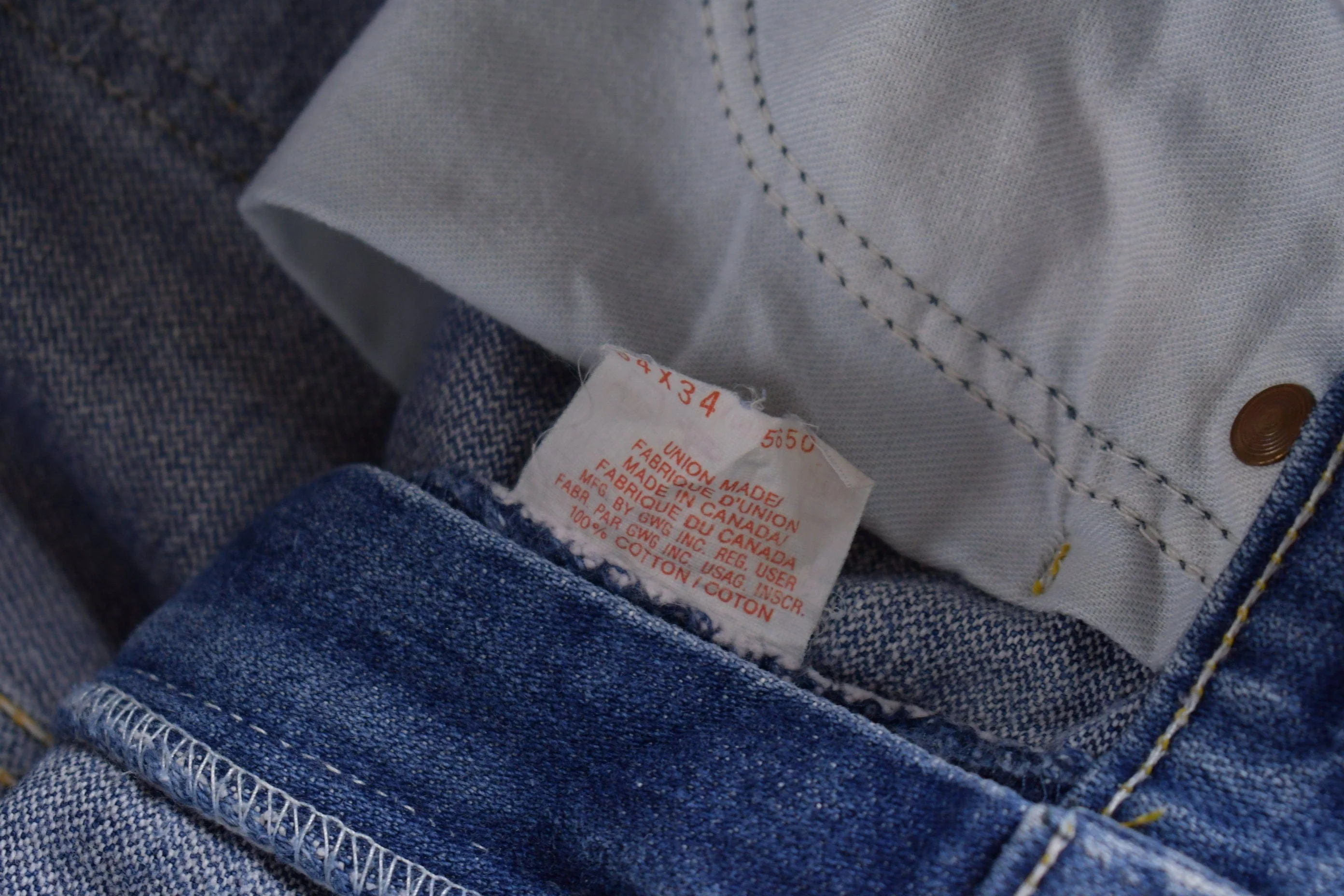 Vintage 1970s GWG Western Style Flare Denim Jeans Men's 32 x 32 - Image 6