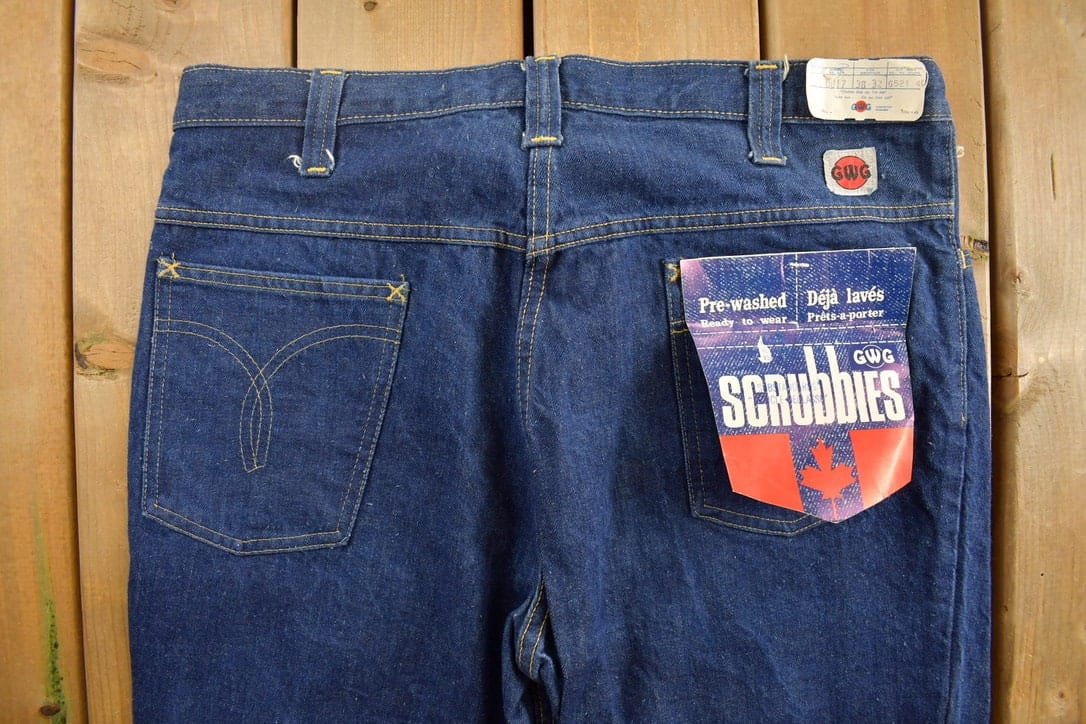 Vintage 1970s GWG Western Style Flare Denim Jeans Men's 36 x 32 - Image 3