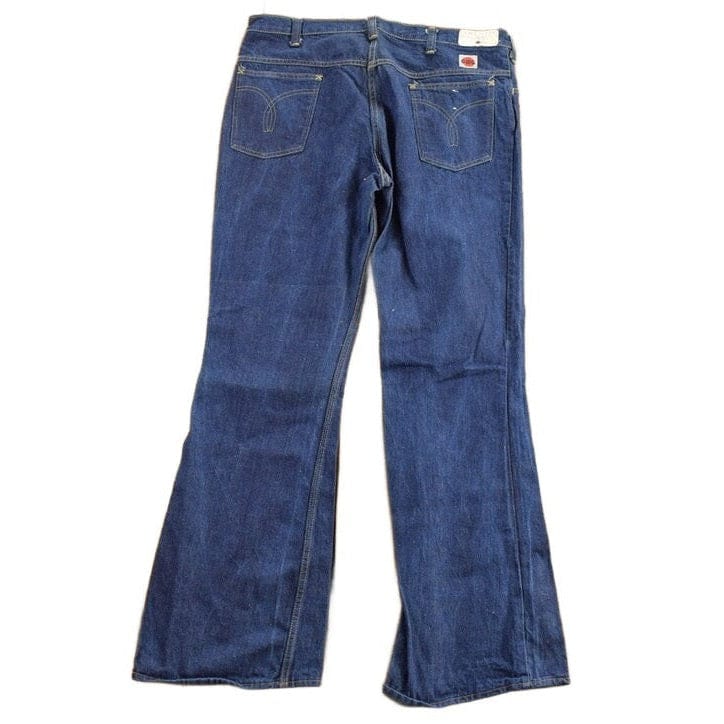 Vintage 1970s GWG Western Style Flare Denim Jeans Men's 37 x 32.5 - Image 2