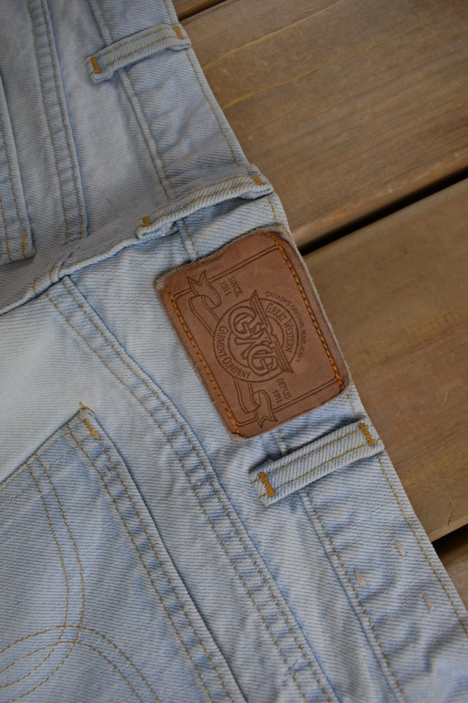 Vintage 1970s GWG Western Style Denim Jeans Men's 30 x 30 - Image 9