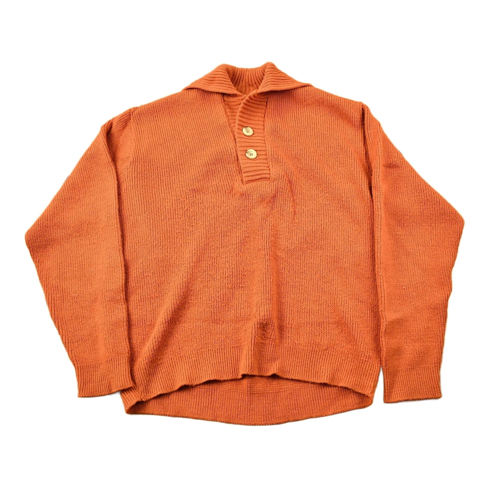 Vintage 1970s Heritage Sportswear Knitted Quarter Button Sweater Men's XL
