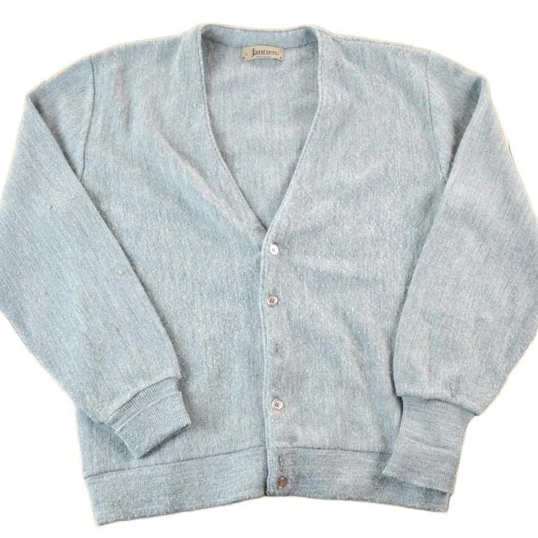 Vintage 1970s Jantzen Knit Cardigan Sweater Mens L