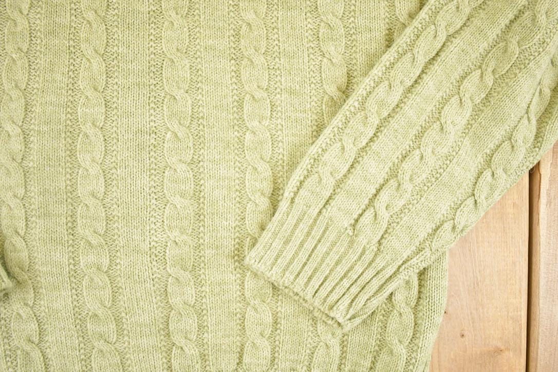 Vintage 1970s Jantzen The Country Squire Cable Knit Sweater Women's M - Image 3