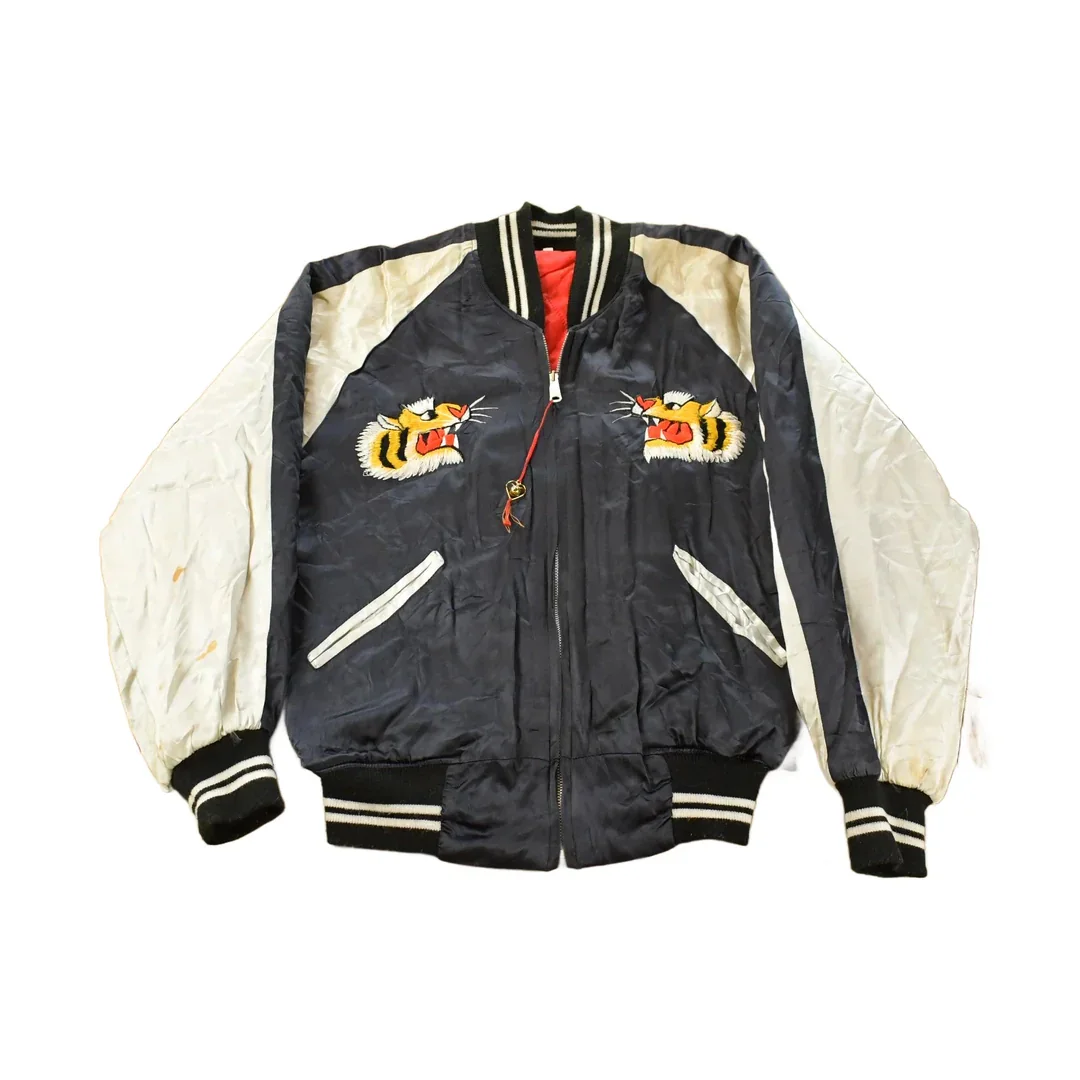 Vintage 1970s Japan Sukajan Souvenir Bomber Jacket Men's Medium