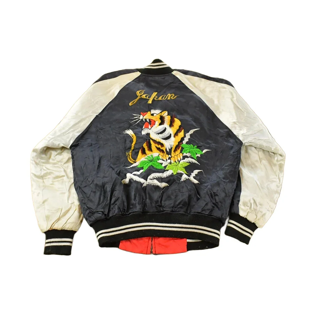 Vintage 1970s Japan Sukajan Souvenir Bomber Jacket Men's Medium - Image 2