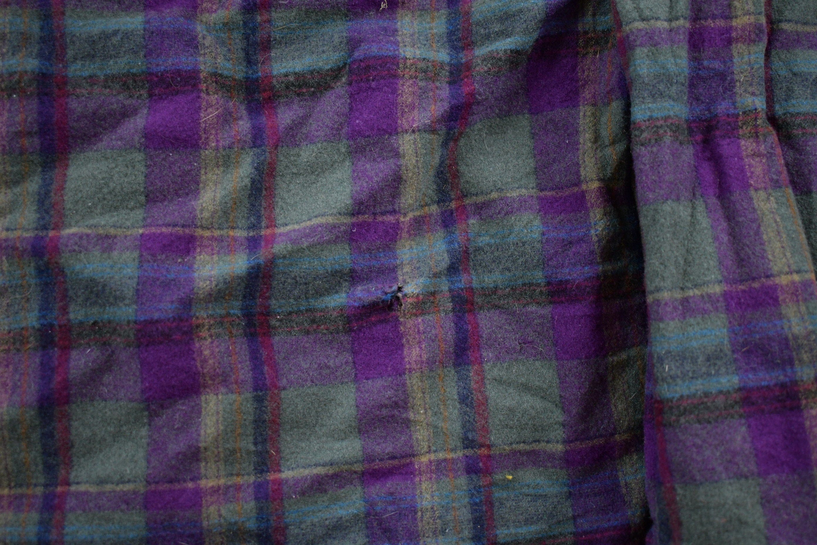 Vintage 1970s Kids Pendleton Plaid Button Up Shirt Youth Large - Image 3