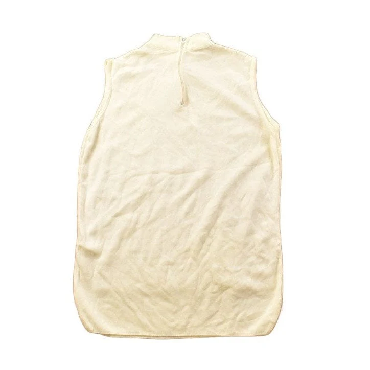 Vintage 1970s Knit Crewneck Sweater Vest Men's Small - Image 2
