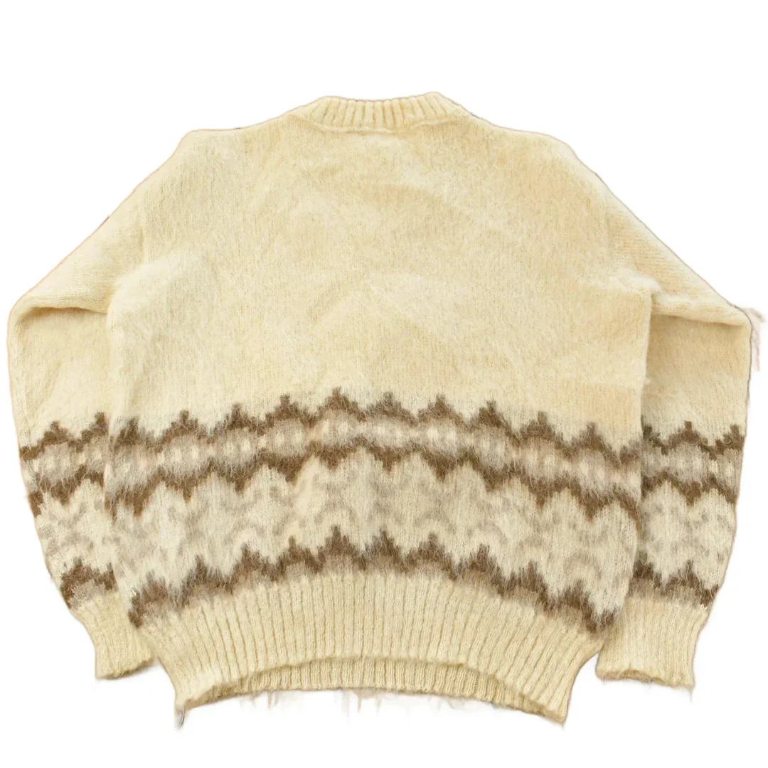 Vintage 1970s Knitting Mill Hekla Nordic Wool Knit Sweater Men's Medium - Image 2