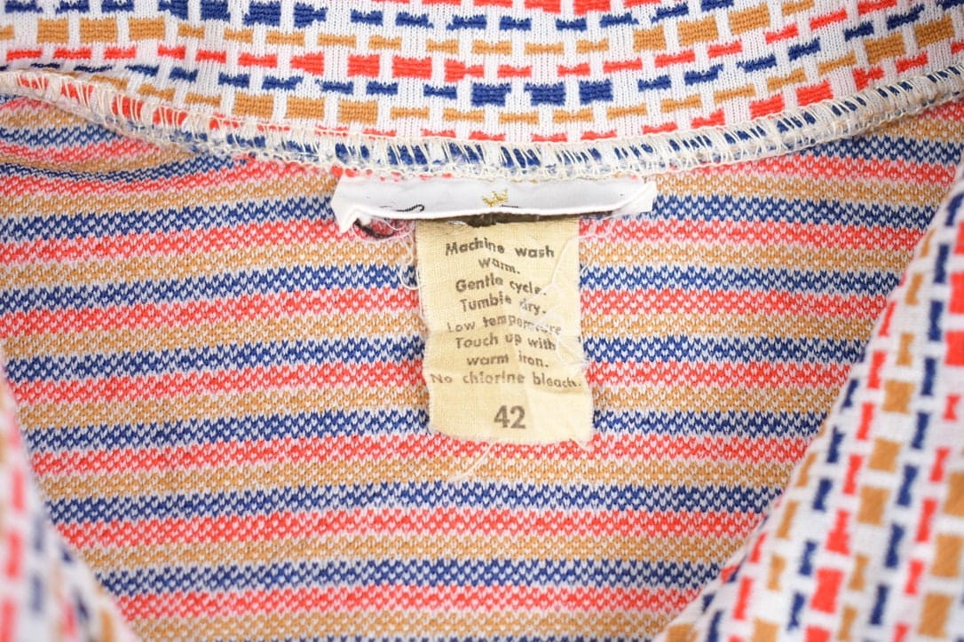 Vintage 1970s Lady Queen Wool Button Up Shirt Men's Large - Image 5