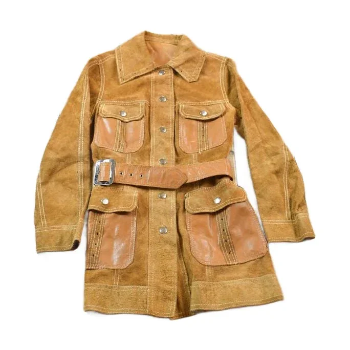Vintage 1970s Leather Long Jacket