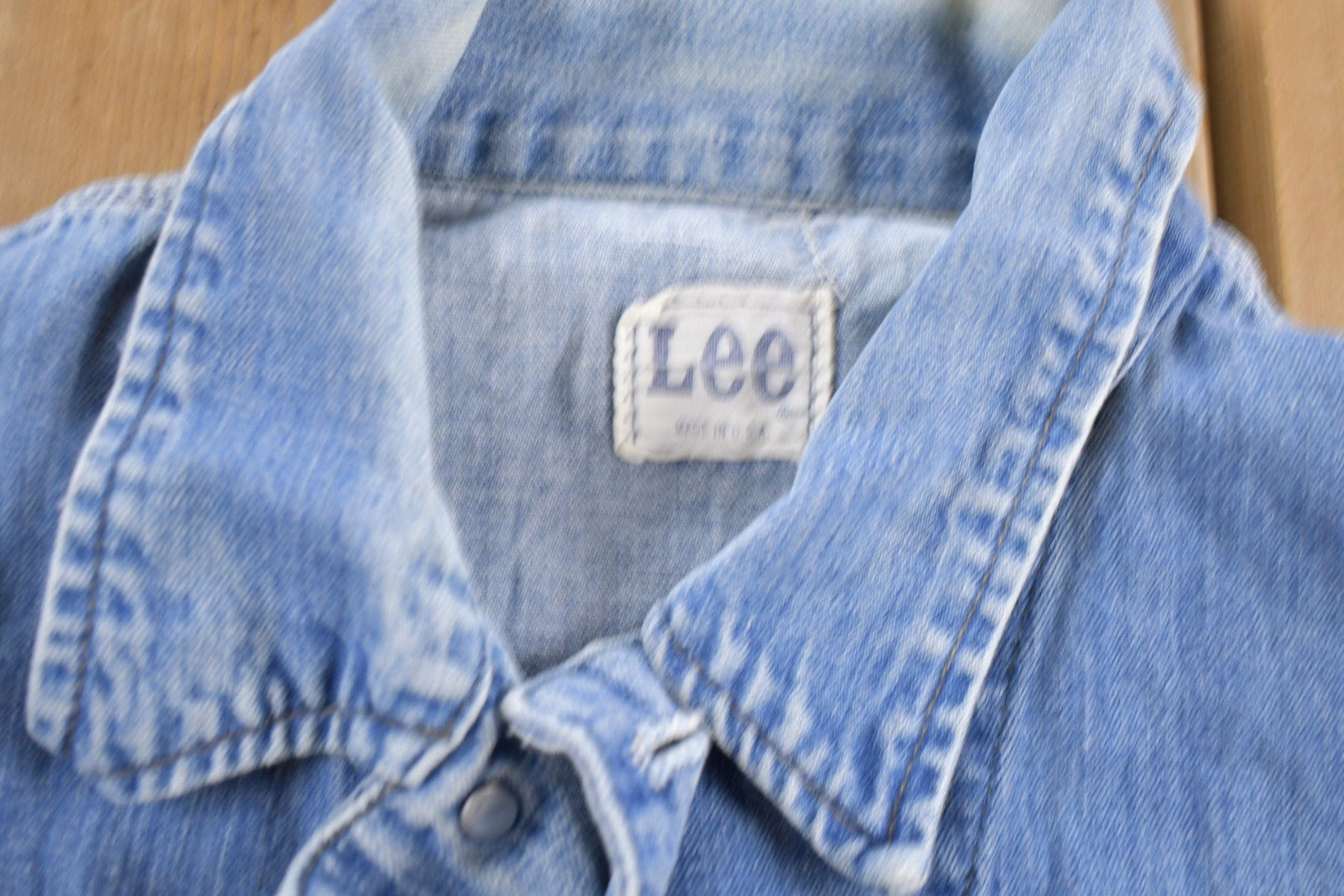 Vintage 1970s Lee Denim Jean Vest Men's Medium - Image 4