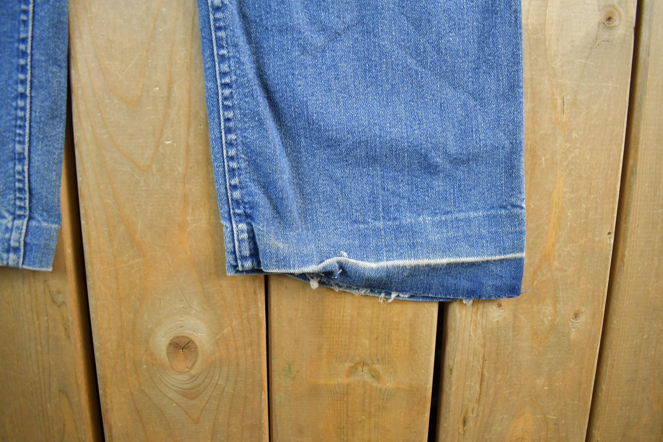 Vintage 1970s Lee Distressed Denim Jeans Men's 29 x 26 - Image 3