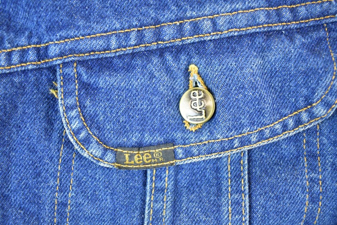 Vintage 1970s Lee Storm Riders Lined Jean Jacket Men's Large - Image 3