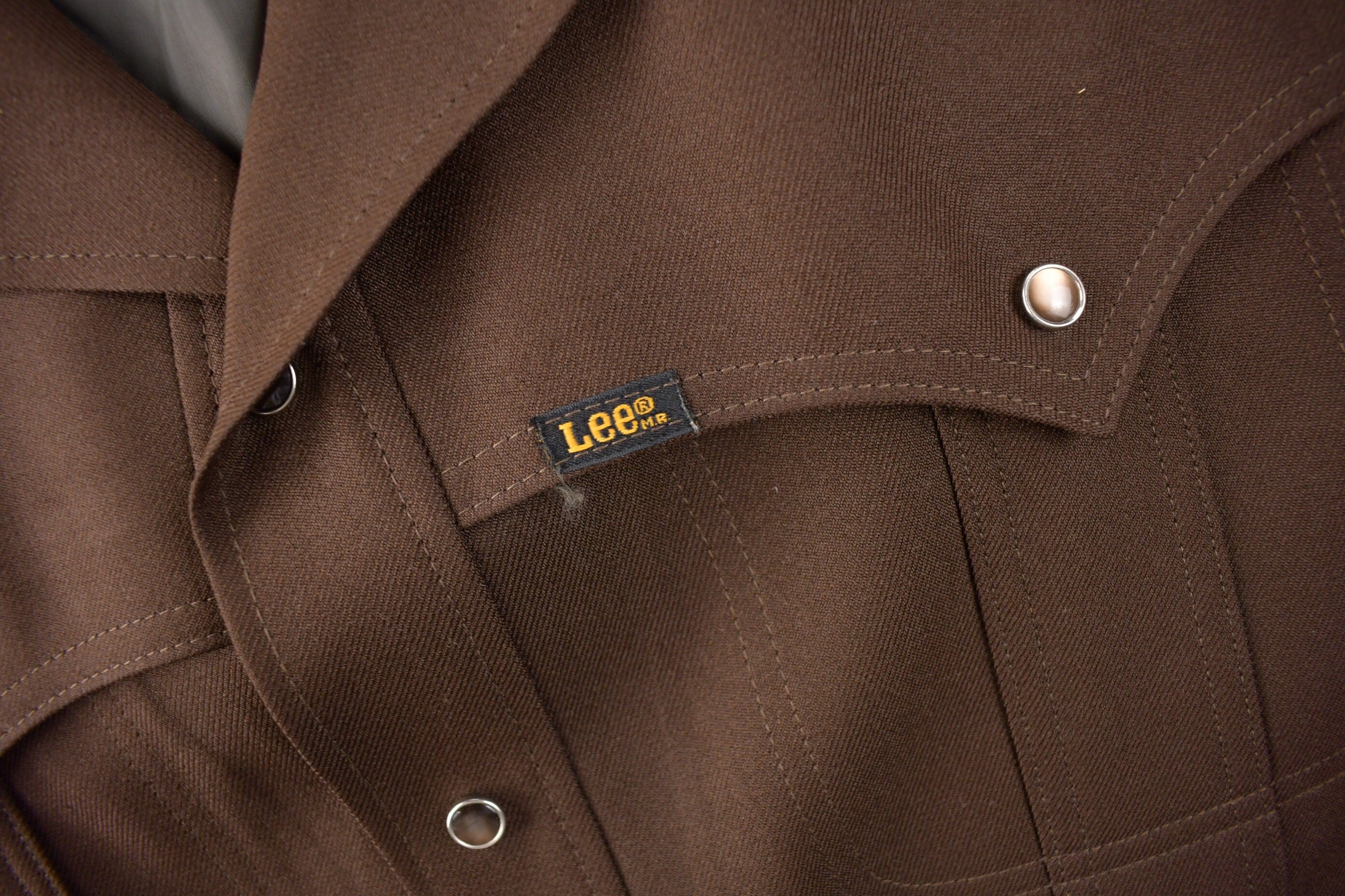 Vintage 1970s Lee Western Style Pearl Snap Button Up Shirt Made in USA Men's XL - Image 4