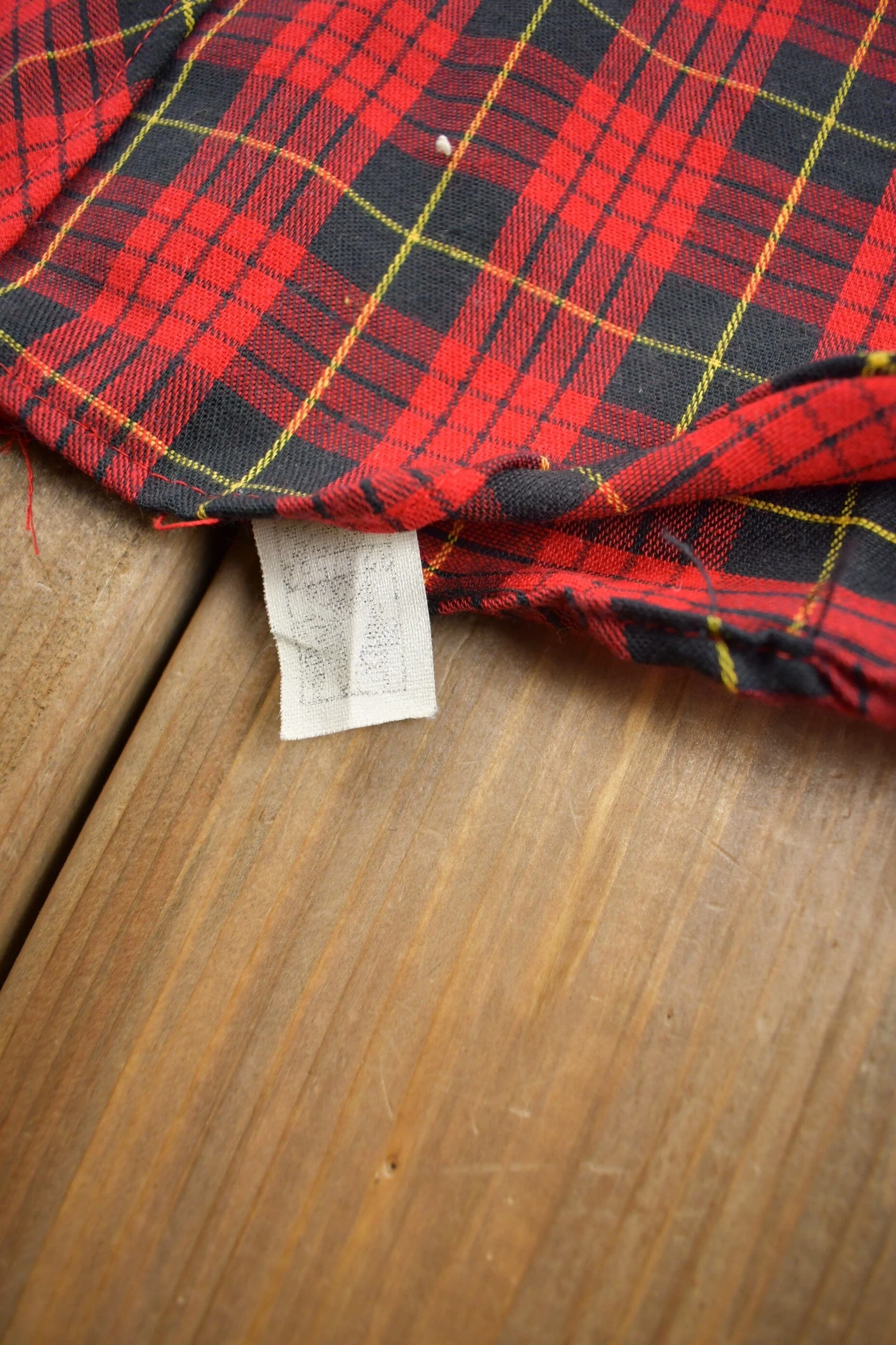 Vintage 1970s Lee Western Style Snap Button Flannel Men's Large - Image 4