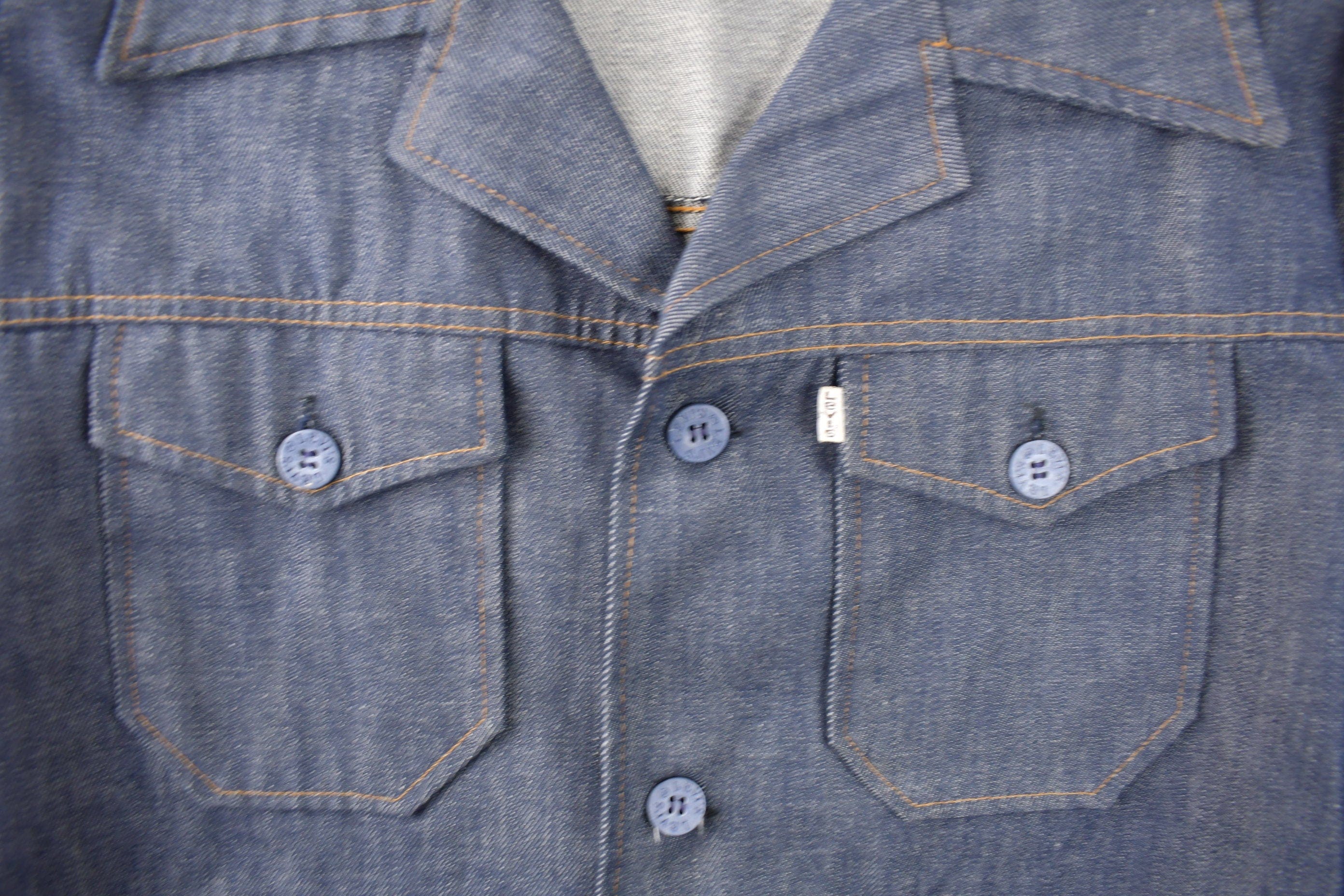Vintage 1970s Levi's Gentlemans Jeans Western Style Pearl Snap Button Up Shirt Made in USA Men's XL - Image 3