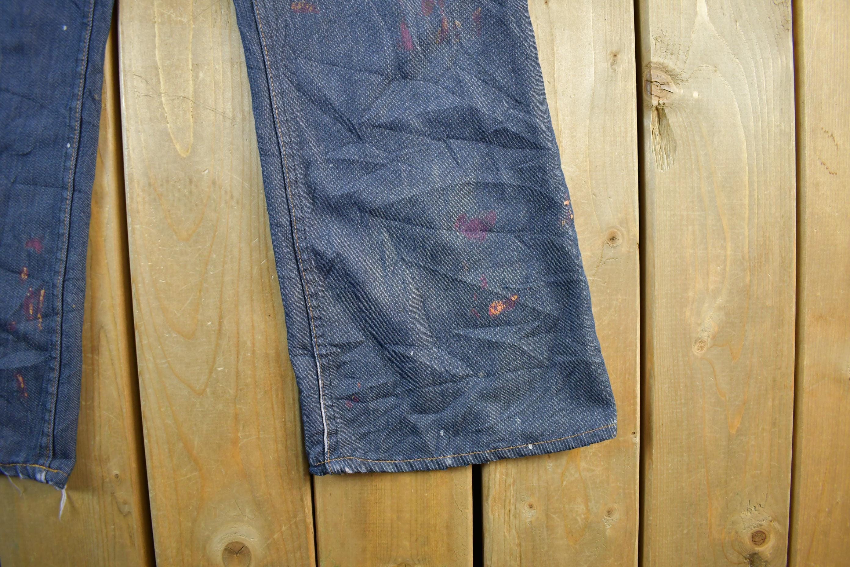 Vintage 1970s Levi's Orange Tab Bell Bottom Flare Denim Jeans Men's Medium 33 x 29 - Image 3