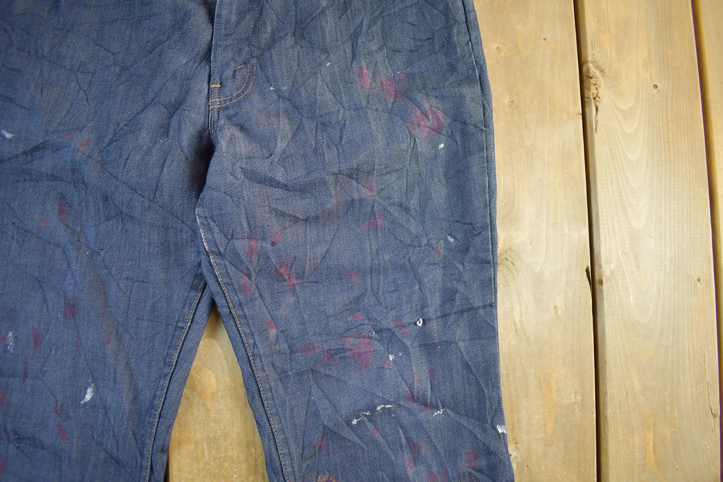 Vintage 1970s Levi's Orange Tab Bell Bottom Flare Denim Jeans Men's Medium 33 x 29 - Image 4
