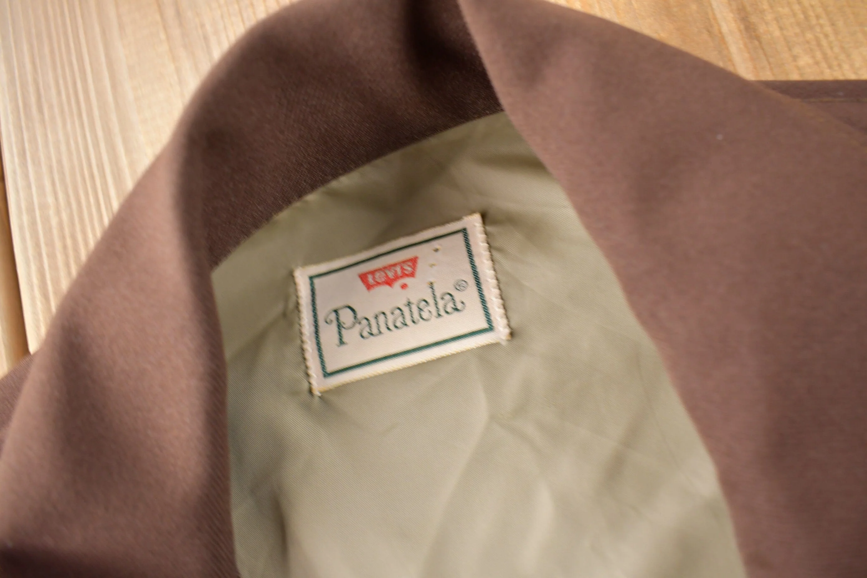 Vintage 1970s Levi's Panatela Tops Brown Western Style Button Up Shirt Made in USA Men's XL - Image 4