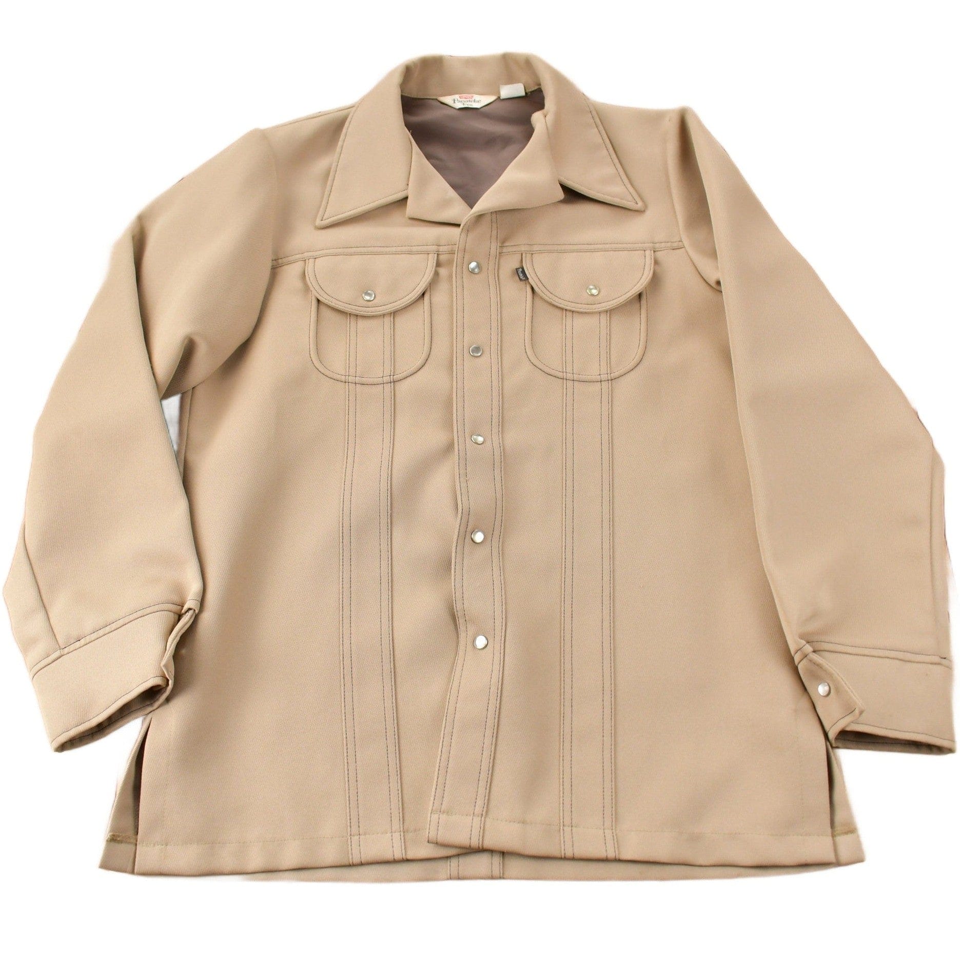 Vintage 1970s Levi's Panatela Tops Western Style Pearl Snap Button Up Shirt Made in USA Men's L