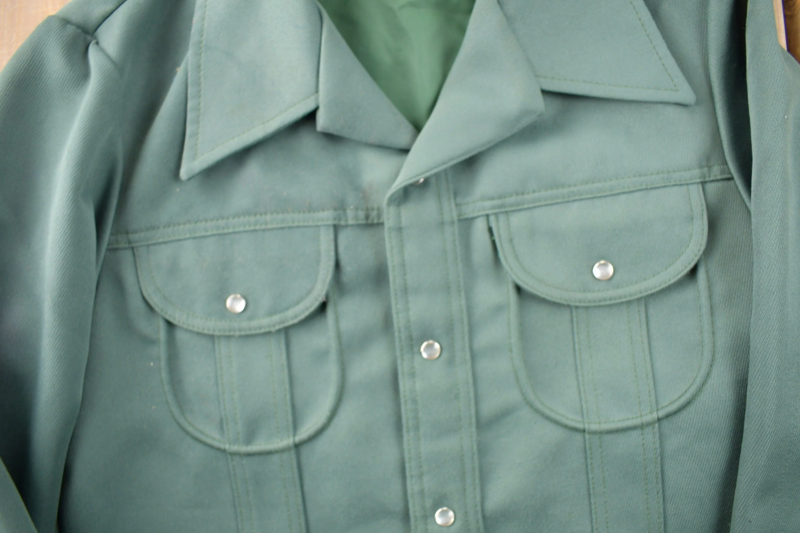 Vintage 1970s Levi's Panatela Tops Western Style Pearl Snap Button Up Shirt Made in USA Men's M - Image 3