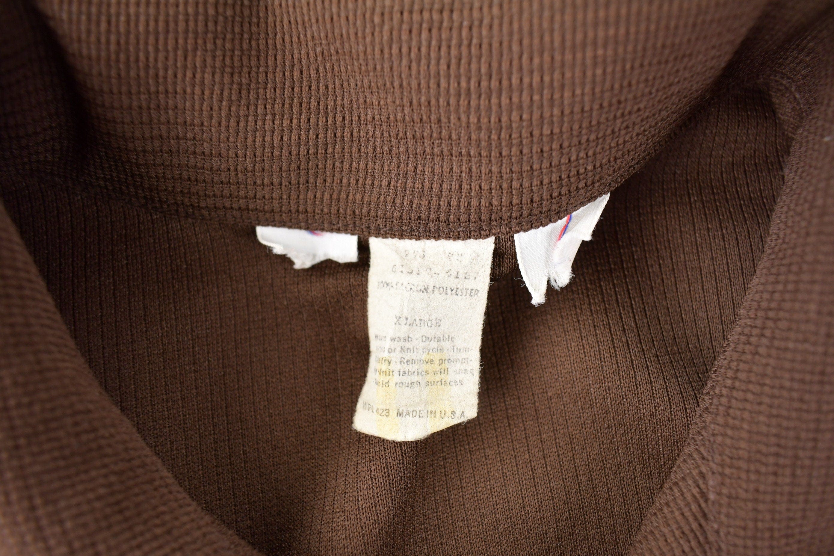 Vintage 1970s Levi's Western Style Brown Button Up Shirt Made in USA Men's XL - Image 5