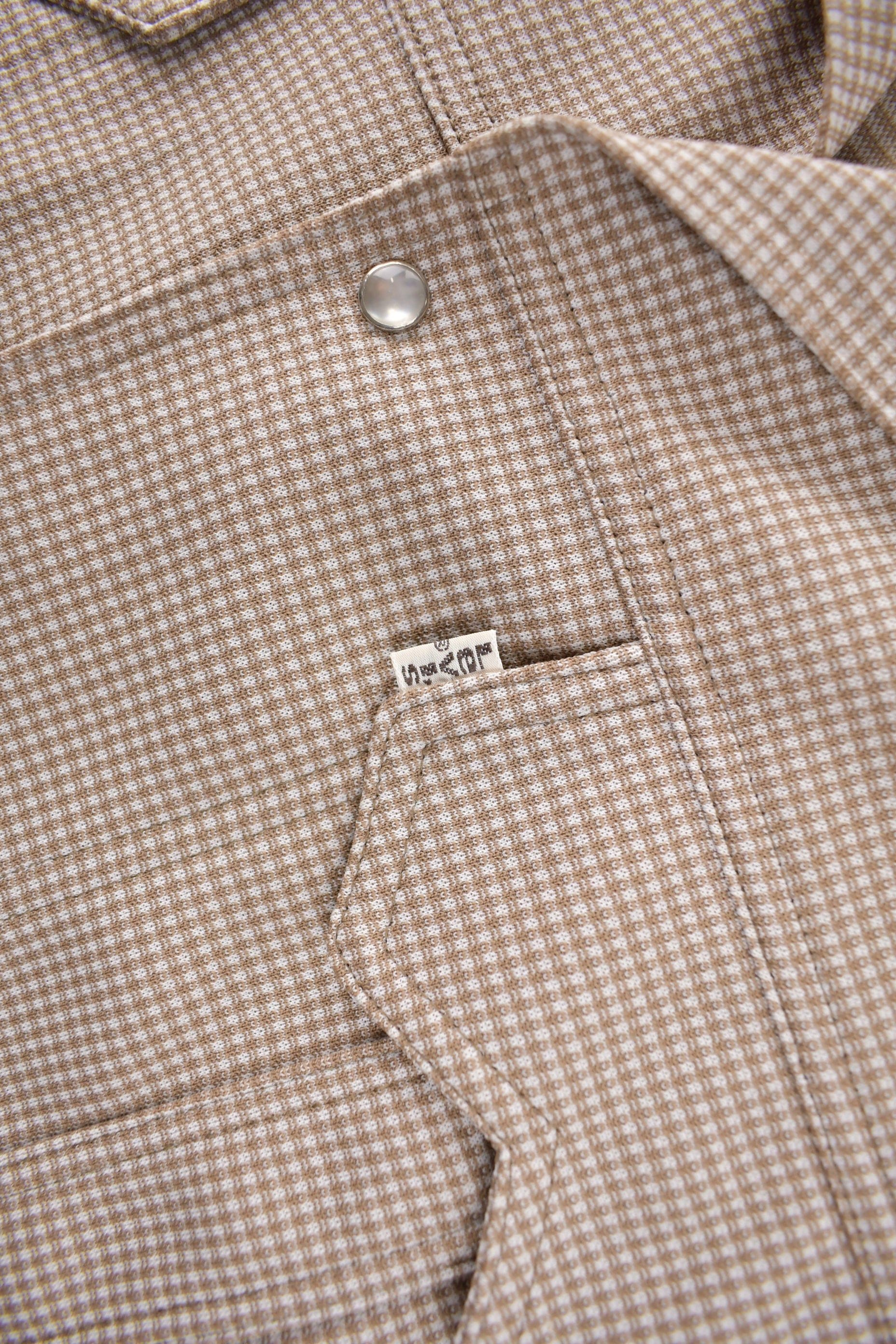 Vintage 1970s Levi's White Tab Western Style Snap Button Up Shirt Made in USA Men's L - Image 4