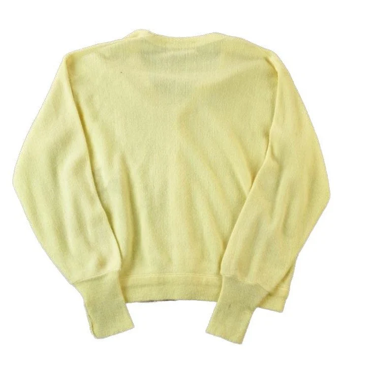 Vintage 1970s Lord Jeff Knit Perfect Mild Distress Cardigan Sweater Made In USA - Image 2