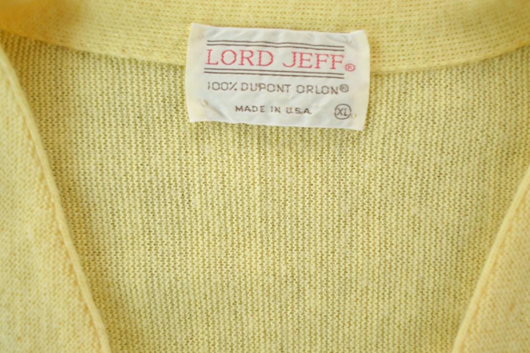 Vintage 1970s Lord Jeff Knit Perfect Mild Distress Cardigan Sweater Made In USA - Image 3