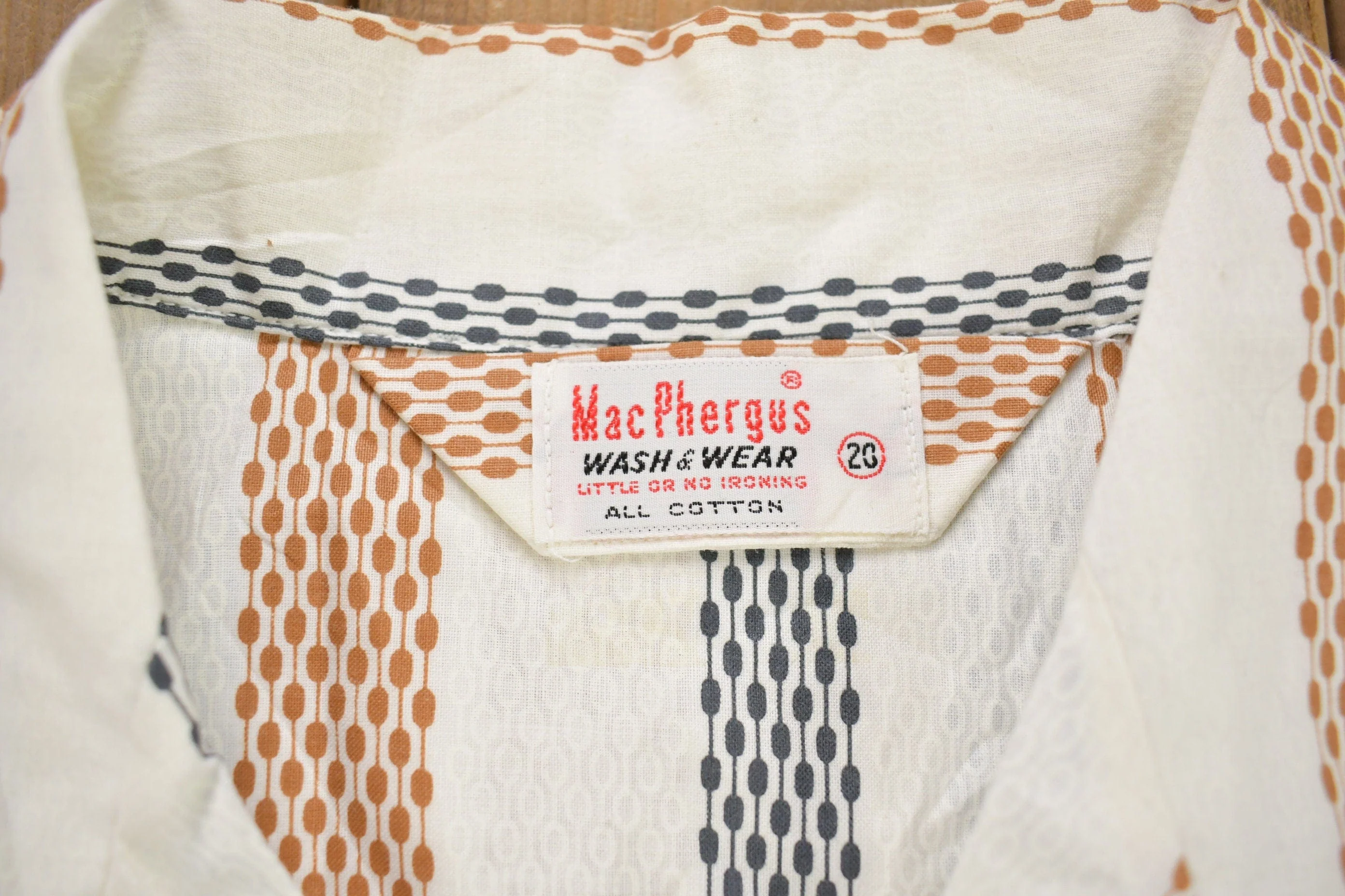 Vintage 1970s Mac Phergus Button Up Shirt Men's Large - Image 3