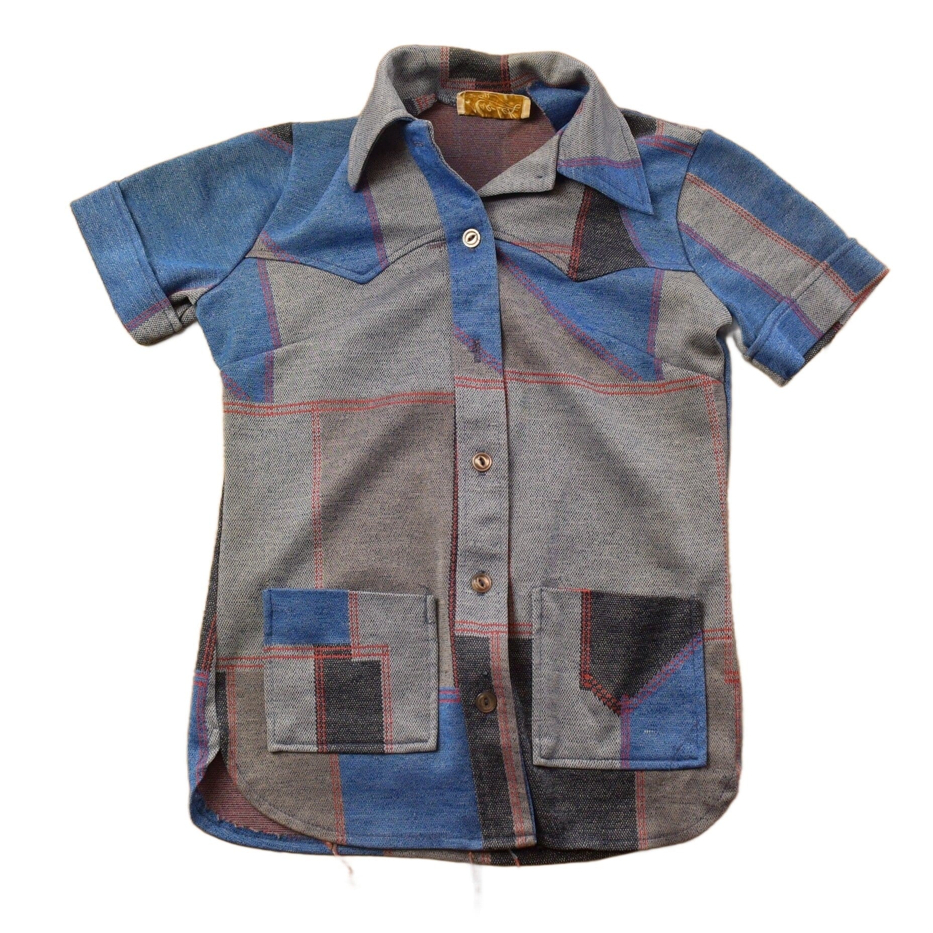Vintage 1970s Mar-Lek Patterned Button Up Shirt Men's XS