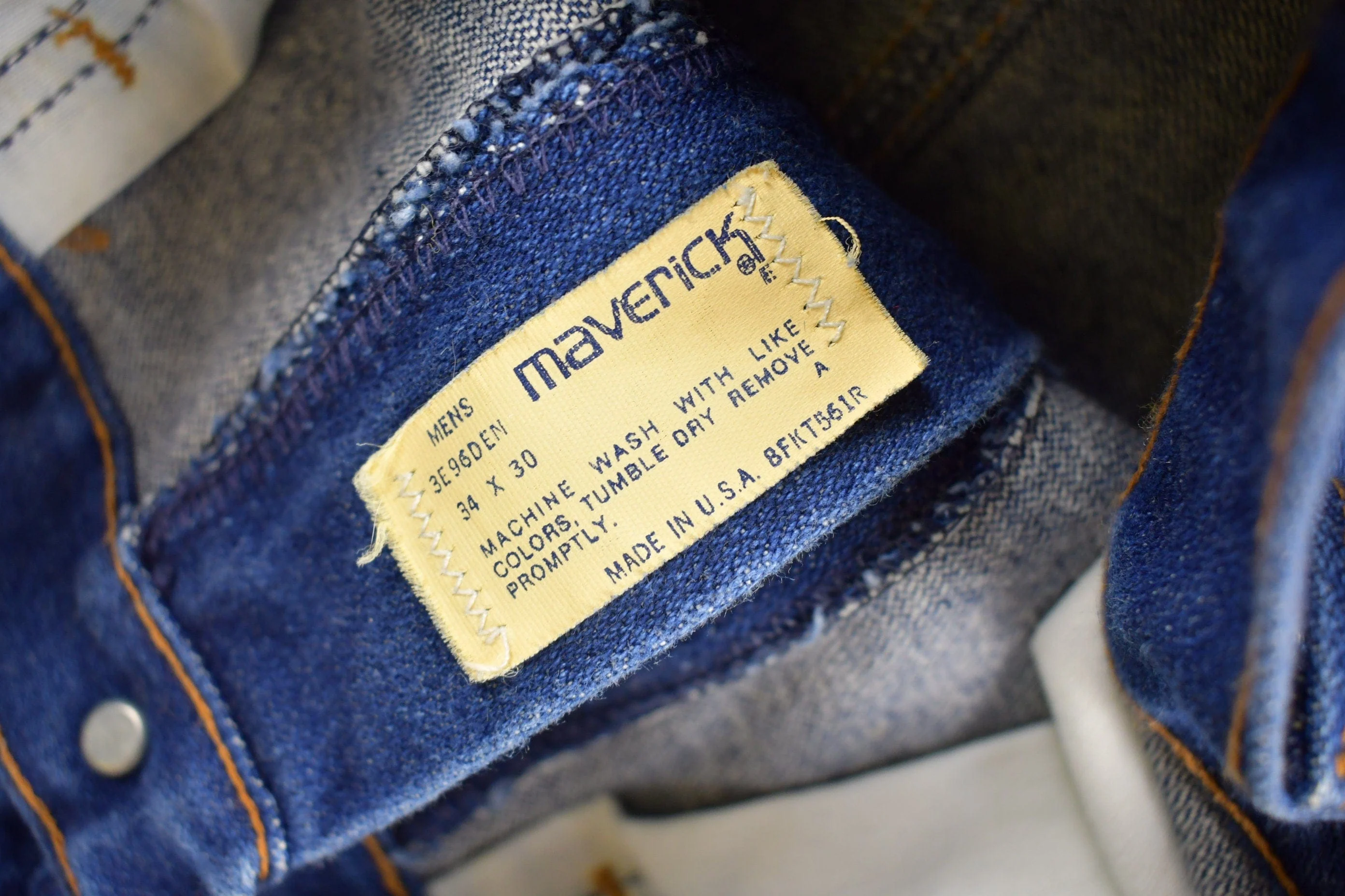Vintage 1970s Maverick Denim Flared Jeans Men's 33 x 29 - Image 7