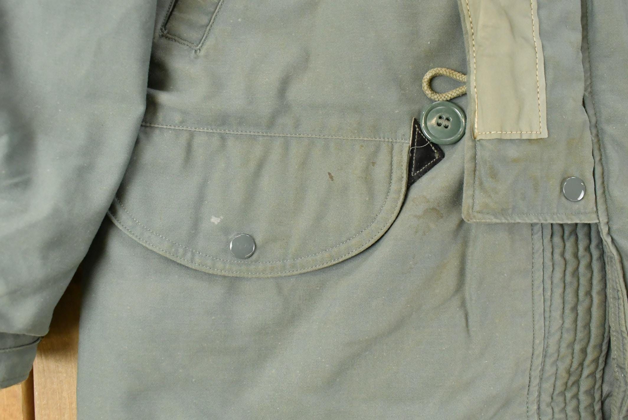Vintage 1970s Military Cold Weather N-3B Military Fur Hood Parka Jacket Men's Small - Image 3
