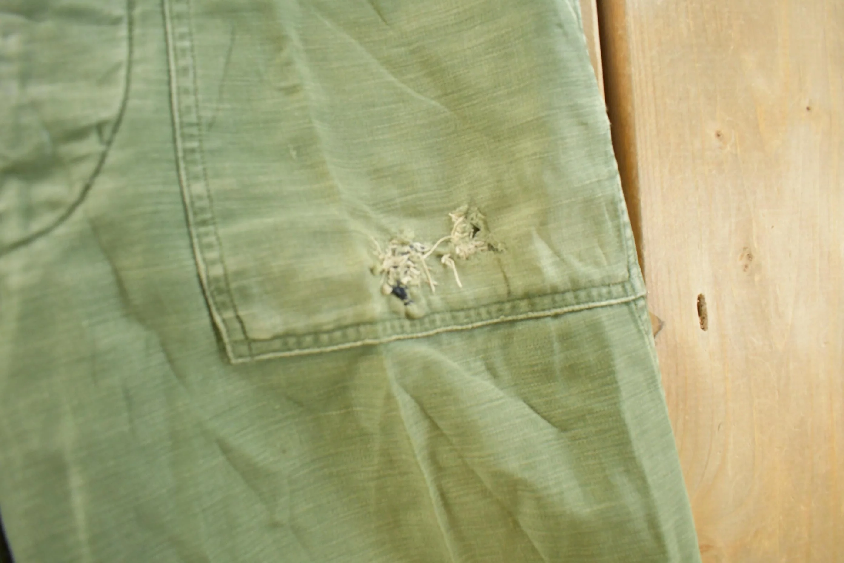 Vintage 1970s Military OG-107 Sateen Fatigue Pants Men's 28 x 29 - Image 5